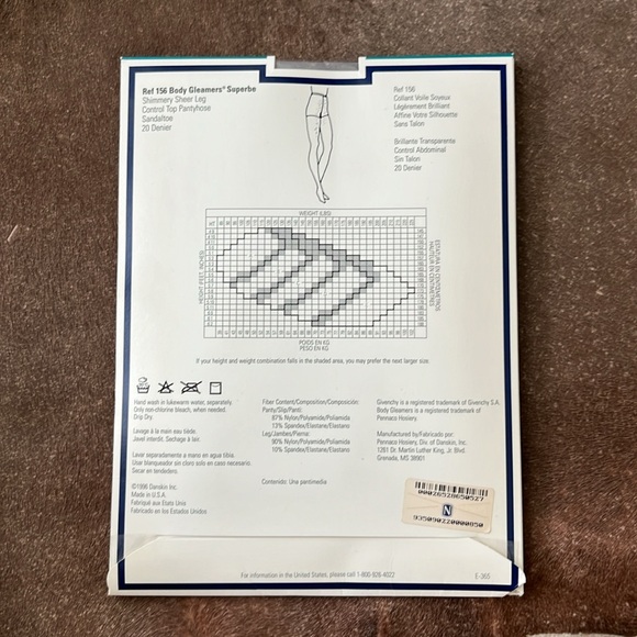 Givenchy Body Gleamers Shimmer Silver Control Top Sheer Leg Tights Pantyhose - Picture 5 of 6